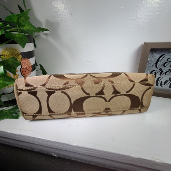 Coach Signature Stripe Zip Top Hobo VGC SOLD - Picture 6 of 11